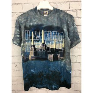 Pink Floyd Animals - Blue and Grey Tie Dye Tee - M